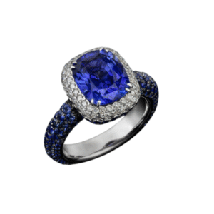 Genuine Blue Emerald Ring
