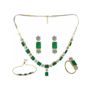 Genuine Peridot Necklace and Earrings Set