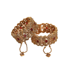 Pure Gold Bangles with Ruby Stones